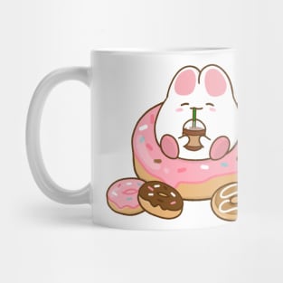 Bunny loves Coffee and Donuts Mug